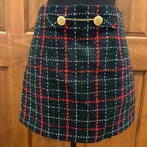 Zara multicolor tweed miniskirt size S